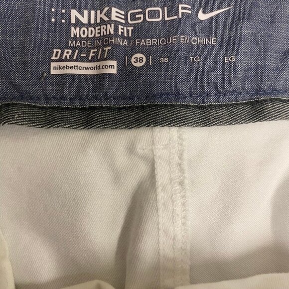 Nike Golf Dri-FIT White Modern Fit Shorts Men’s Size 38 - Picture 7 of 8